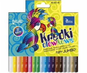 Tetis Tetiski pastelky kulaté Jumbo 18 col.