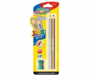 Pastelky Colorino Pencil 2 barevné kulaté Jumbo s ořezává...