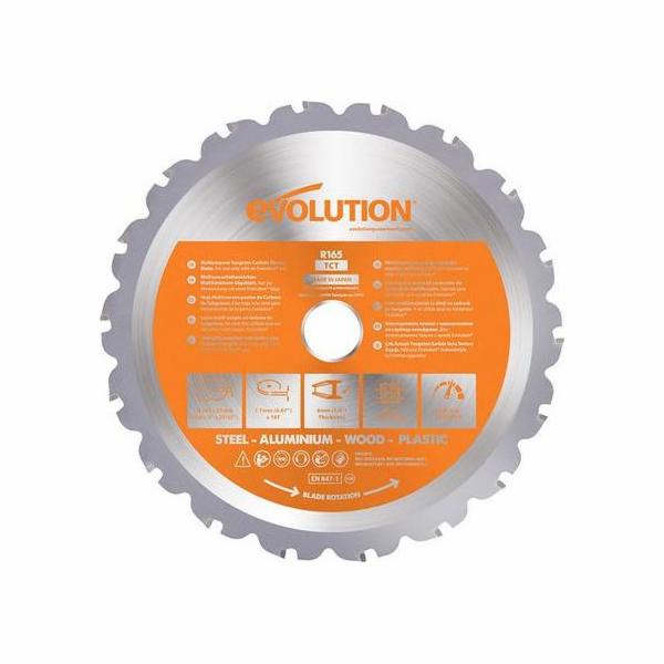 Evolution TCT víceúčelová pila Evolution RAGE 165mm / 18z