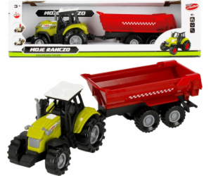 Mega Creative Moje ranczo Traktor s přívěsem 24 cm se svě...