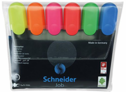 Schneider Highlighter Job 6 kusů, mix barev