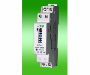 F&F 1fázový elektroměr 5/45A 230V s válcovým displejem LE-01