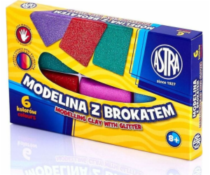 Astra Modelovací hmota se třpytkami 6 barev (136811)