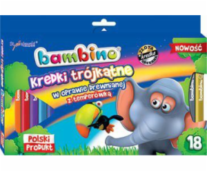 Svatý. Majewski BAMBINO pastelky, trojúhelníkové, 18-ti b...