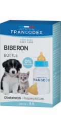 FRANCODEX FRANCODEX Kojenecká láhev pro štěňata a koťata 120 ml + 2 dudlíky
