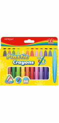 Voskové pastelky Keyroad Keyroad Twin Tips, 12 ks, trojúhelníkové, přívěsek, mix barev