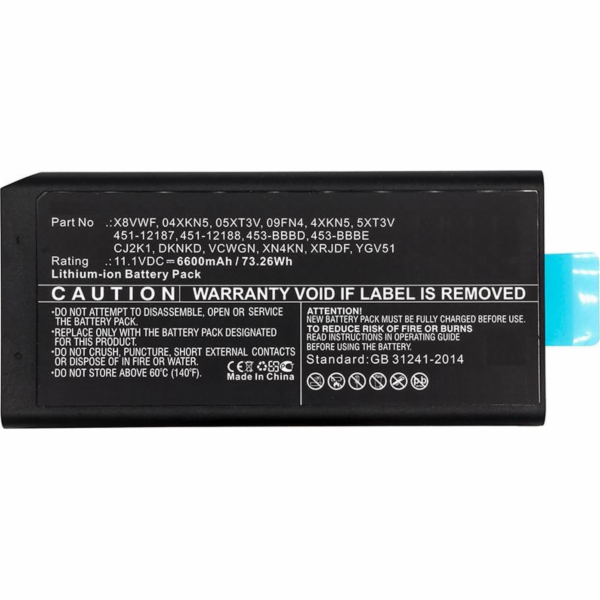 Baterie notebooku CoreParts pro Dell