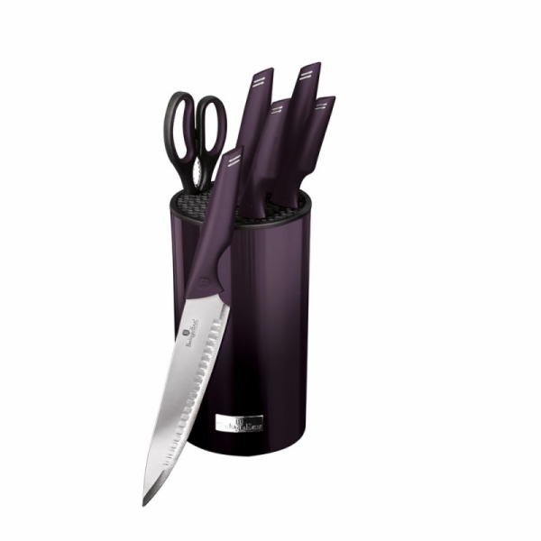 Sada nožů ve stojanu 7 ks Purple Eclipse Collection BH-2798