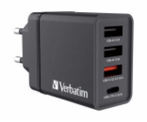 Nabíječka Verbatim 30W, 1x USB-C, 3x USB-A