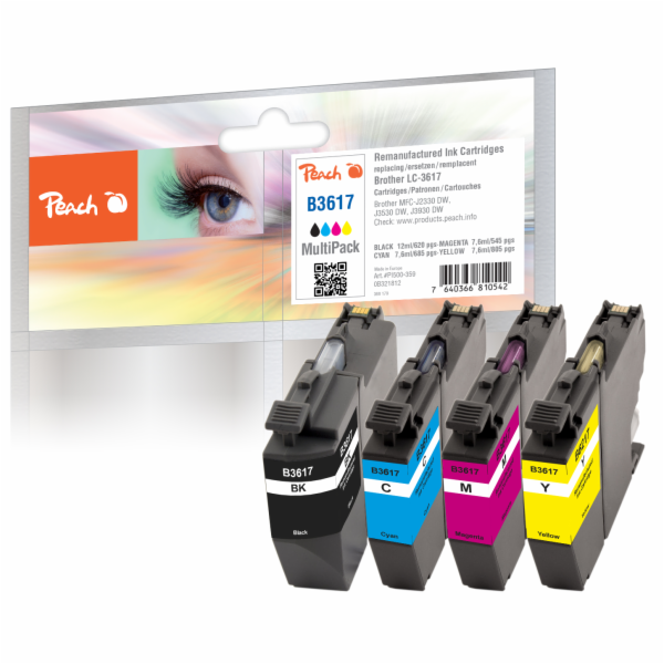 PEACH kompatibilní cartridge Brother LC-3617 MultiPack bk...