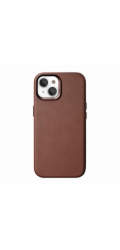 Woodcessories Bio Leather Case MagSafe iPhone 15 Plus Brown
