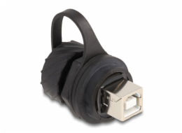 Delock Kabelový konektor USB 2.0 Typ-B ze zásuvky na zásuvku k instalaci s bajonetem ochrannou krytkou, protiprachový
