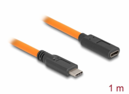 Delock USB 5 Gbps kabel, ze zástrčky USB Type-C™ na zásuvku USB Type-C™, k focení s tetheringem, 1 m, oranžový