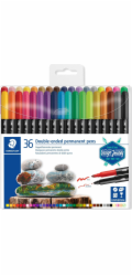 STAEDTLER Permanentní popisovače "Twin-tip", 36 barev, 0,4/2,0 mm, oboustranné 3187 TB36