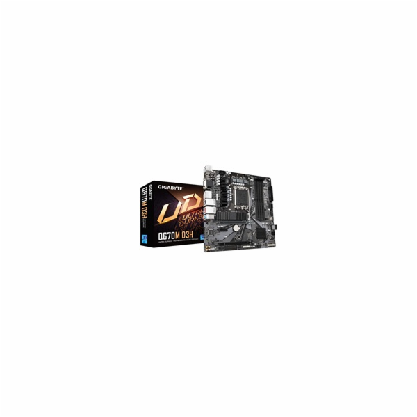 GIGABYTE MB Sc LGA1700 Q670M D3H, Intel Q670, 4xDDR5, 2xD...