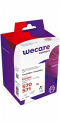 WECARE ARMOR cartridge pro CANON Pixma MG5751Sada (PGI-570XL+CLI-571XL CMYK) Black+C+M+Y+K, 1x22 ml, 4x11 ml