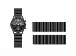 Aligator kovový řemínek 22mm, černý