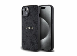 Guess PU Leather 4G Colored Ring MagSafe Zadní Kryt pro iPhone 14 Black Nové