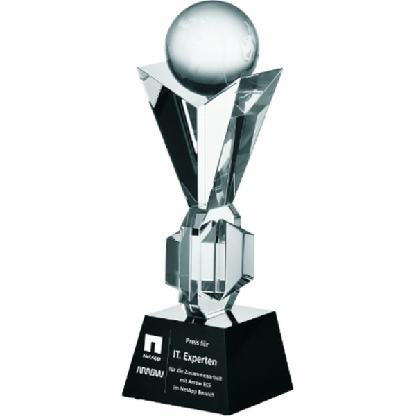 Victoria Sport Gravírovaná skleněná trofej s pouzdrem + v...