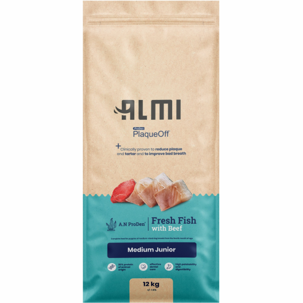 Almi Medium Junior Granule s mořskou řasou 12 kg