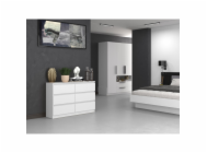 Topeshop M6 120 2X3 matná bílá komoda