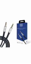 3mk audio kabel - AUX Cable Jack 3,5 mm - Jack 3,5 mm, délka 1 m, černá