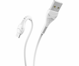 Data kabel HOCO X37 Cool power, microUSB, 1m, bílá