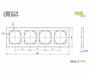 Čtyřmístná židle LIREGUS EPSILON, barva černá