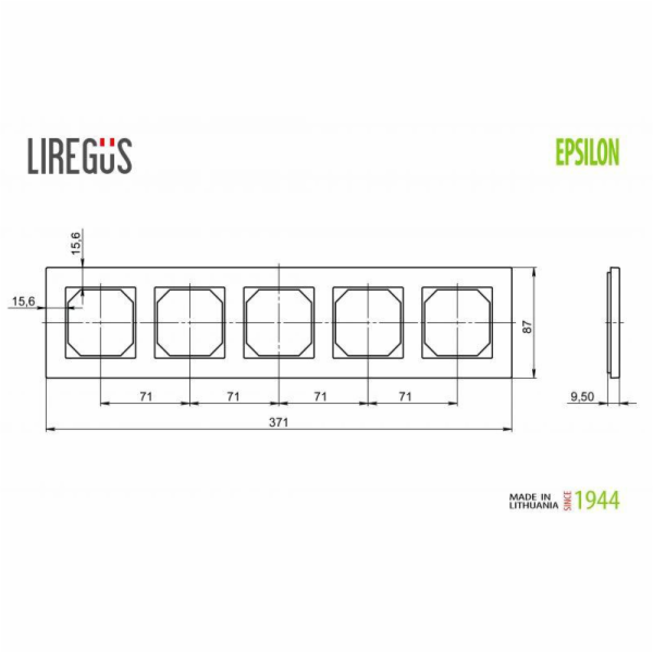 Pětimístná židle LIREGUS EPSILON, barva bílá