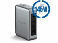 Satechi USB-C 145W 4-Port PD GaN Travel Charger - Space Gray