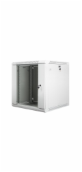 Nástěnný rack 19  12U 600X600mm šedý flat pack