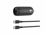 Belkin BOOSTCHARGE 30W USB-C Power Delivery PPS nabíječka do auta + 1m USB-C na USB-C kabel, černá