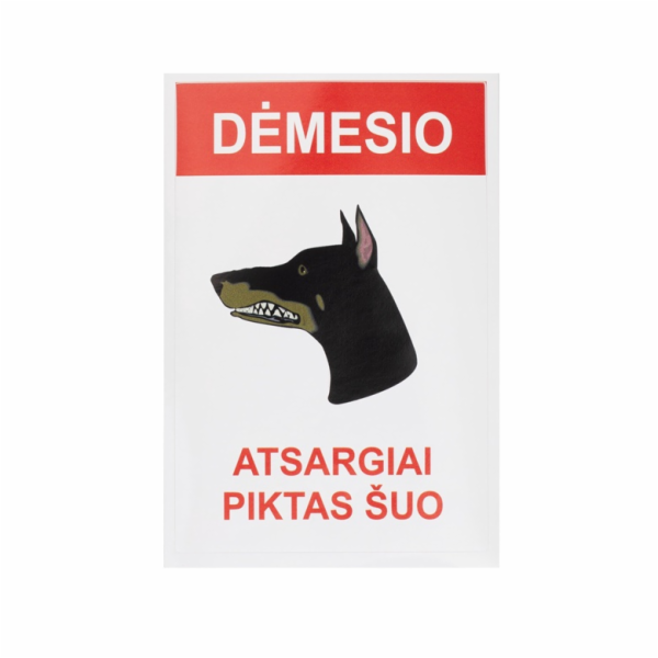 Samolepka pečlivě naštvaný pes 180x120mm