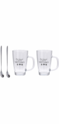 Sada latte macchiato 2xsklenice 300 ml+2 x lžička 19 cm