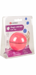 Flamingo Interaktivní hračka pro kočky míček s LED růžový průměr 6cm