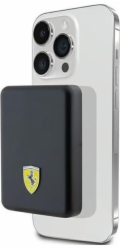 Ferrari Powerbank FEPB5MNCAK 15W 5000mAh Powerbanka s Qi indukčním nabíjením Ferrari Power Metal Logo 15W