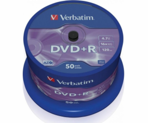 Verbatim DVD+R 4,7 GB 16x 50 kusů (43550)