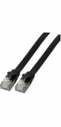 EFB RJ45 U/FTP plochý kabel, kat. 6A, PVC, 2 m, černý