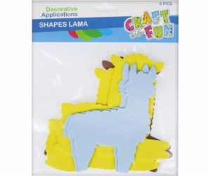 Craft with Fun Dekorativní dekorace, pěnové lamy, 6 kusů