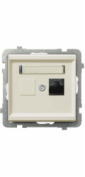 Ospel Sonata jedna počítačová zásuvka RJ45 5e ecru (GPK-1R/K/m/27)