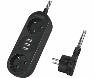 LogiLink Prodlužovací kabel LogiLink 2 zásuvky 1,5m