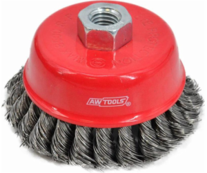 AWTools 100mm PŘEDNÍ KARTÁČ / TWISTED DRÁT / ZÁVIT M14