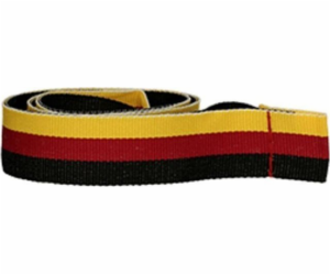 Sportovní stuha Victoria 20 mm - černo-červeno-žlutá