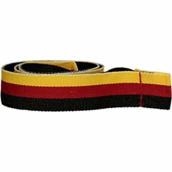 Sportovní stuha Victoria 20 mm - černo-červeno-žlutá