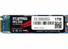 MegaFastro MS300 1TB M.2 2280 PCI-E x4 Gen4 NVMe SSD (MS300100TTI)