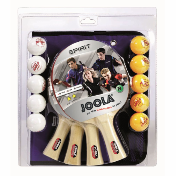 Joola Family set na stolní tenis - 4 rakety, 10 míčků, po...