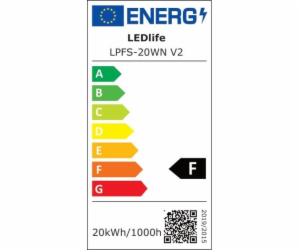 SILNÉ SVĚTLO LPFS-20WN V2 20W LED 4000K