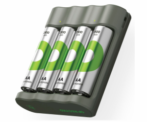 GP ReCyko B441 4-Port USB-Modell Ladegerät inkl.4xAA NiMh...