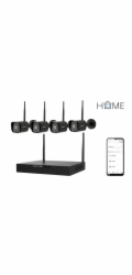 iGET HOME NVR N4C4 - CCTV bezdrátový Wi-Fi set FullHD 1080p, 4CH NVR + 4x kamera 1080p se zvukem