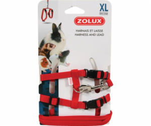 Zolux Postroj a vodítko pro králíka XL, červené